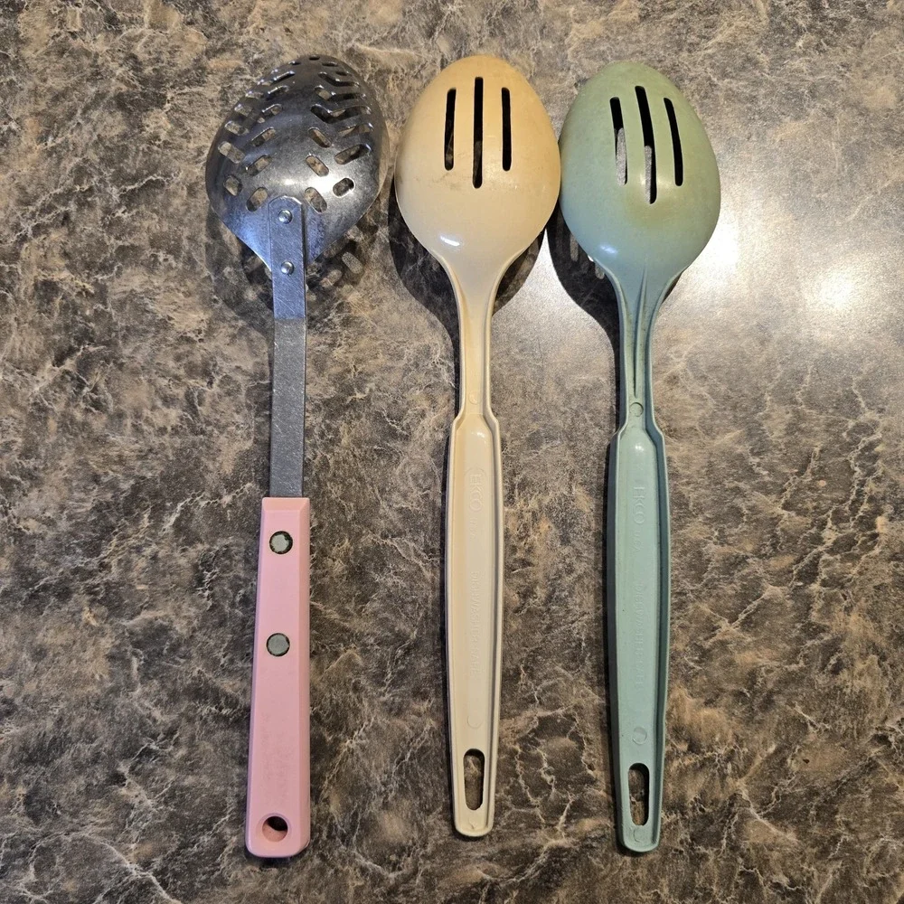 Vtg Ekco Slotted Spoons Lot Of‎ 3